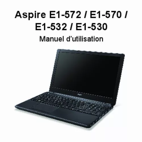 Mode d'emploi ACER ASPIRE E1-572PG-54208G1TMNII
