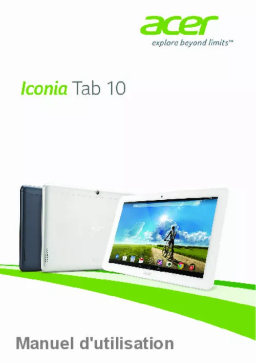 Mode d'emploi ACER ICONIA TAB A3-A20FHD