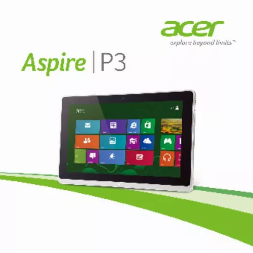 Mode d'emploi ACER P3-171-5333Y4G12AS
