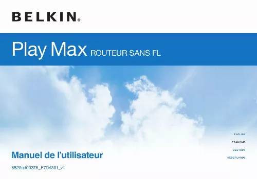 Mode d'emploi BELKIN PLAY MAX ROUTEUR SANS FIL #F7D4301ED