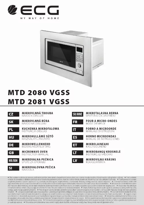 Mode d'emploi ECG MTD 2080 VGSS