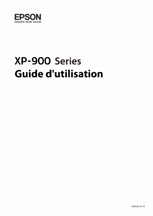 Mode d'emploi EPSON EXPRESSION  XP-900