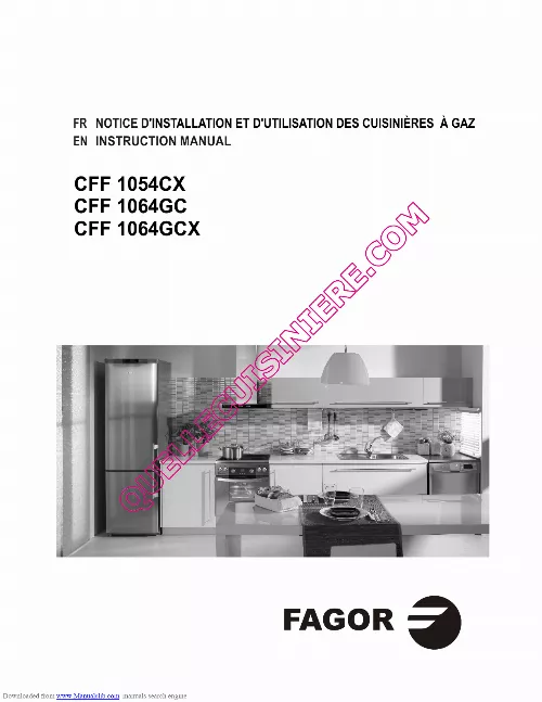 Mode d'emploi FAGOR CFF-1064GCX