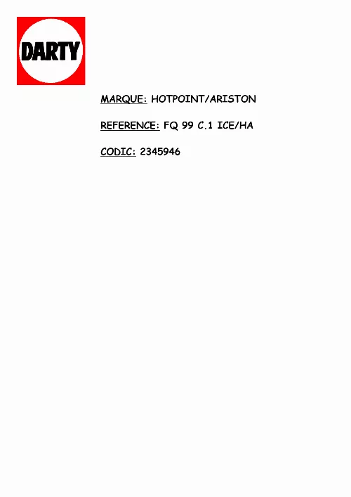 Mode d'emploi HOTPOINT FQ 99 C.1 (ICE) /HA