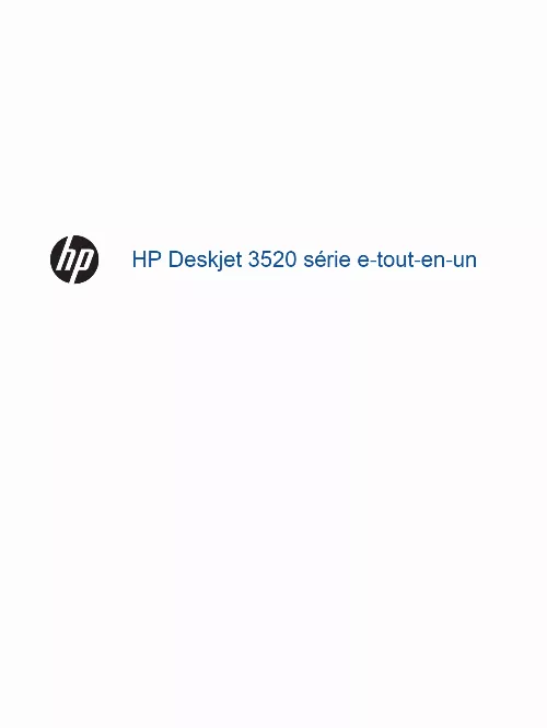 Mode d'emploi HP DESKJET DJ3520