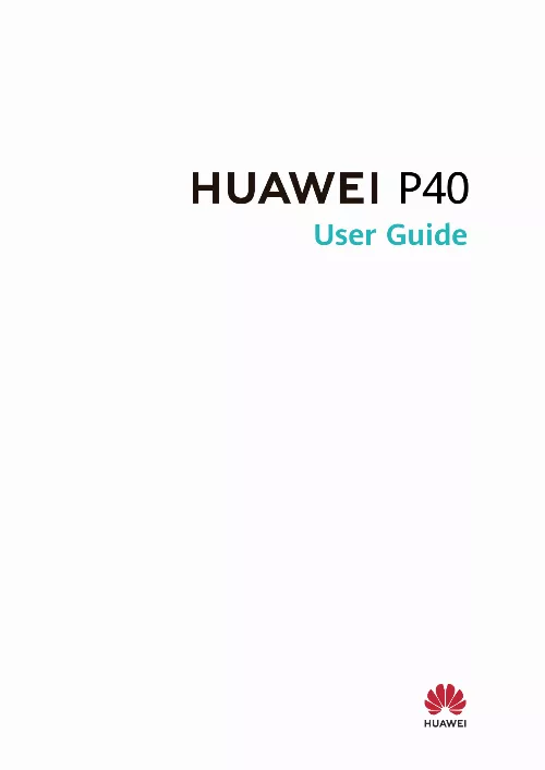 Mode d'emploi HUAWEI P40 5G
