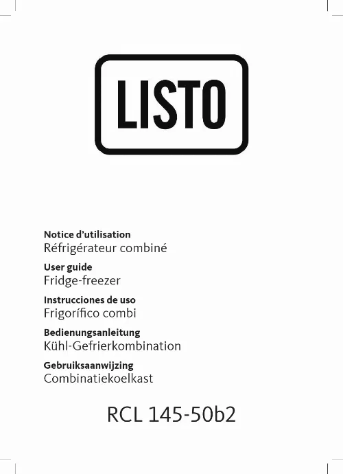 Mode d'emploi LISTO RCL145-50B2