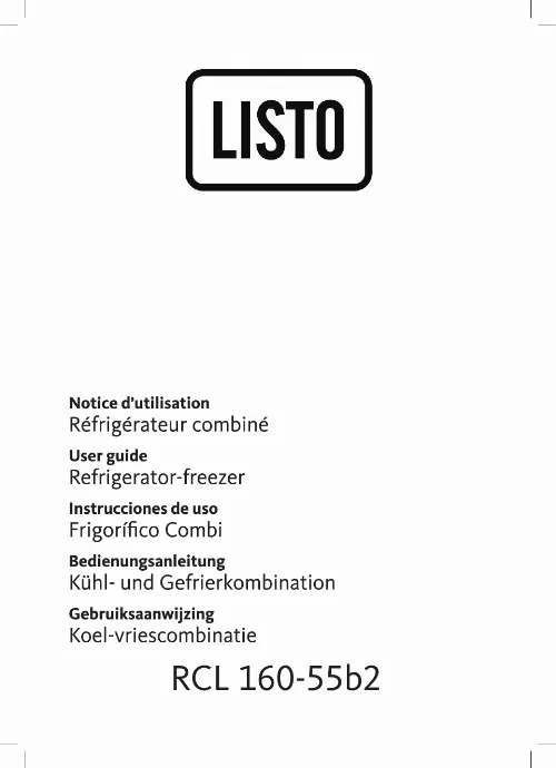 Mode d'emploi LISTO RCL160-55B2