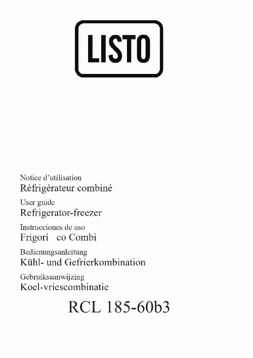 Mode d'emploi LISTO RCL185-60B3