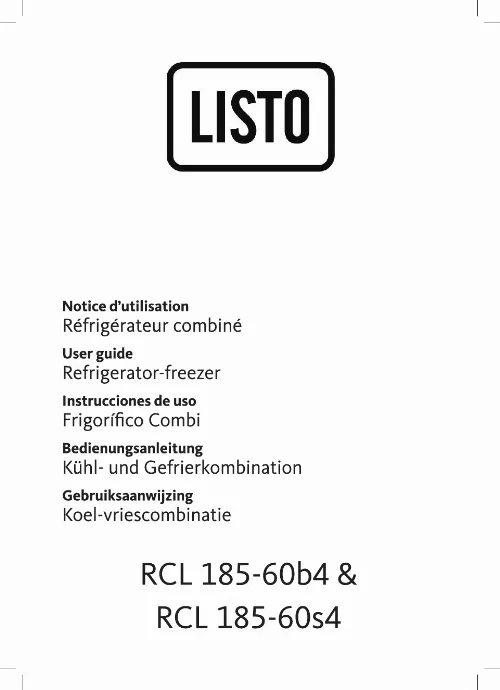 Mode d'emploi LISTO RCL185-60B4