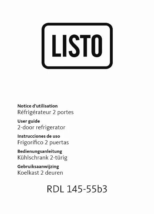 Mode d'emploi LISTO RDL145-55B3