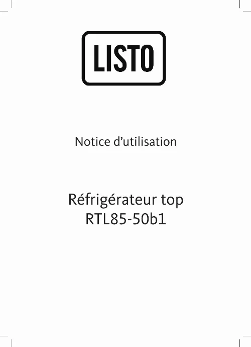 Mode d'emploi LISTO RTL85-50B1