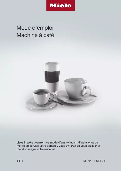 Mode d'emploi MIELE CM 7350 CoffeePassion