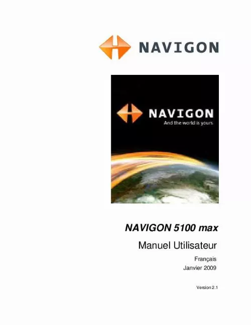 Mode d'emploi NAVIGON 5100 MAX