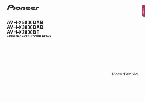 Mode d'emploi PIONEER AVH-X5800DAB