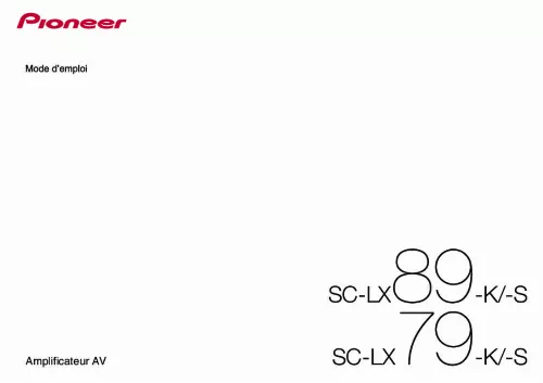 Mode d'emploi PIONEER SCLX79 K