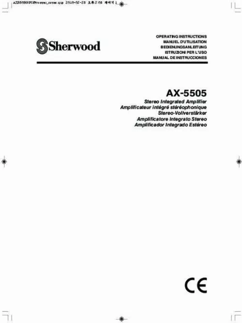Mode d'emploi SHERWOOD AX-5505